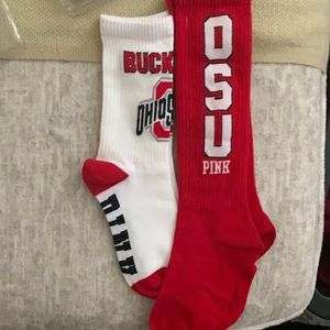 Pink VS socks OSU Buckeyes set of 2